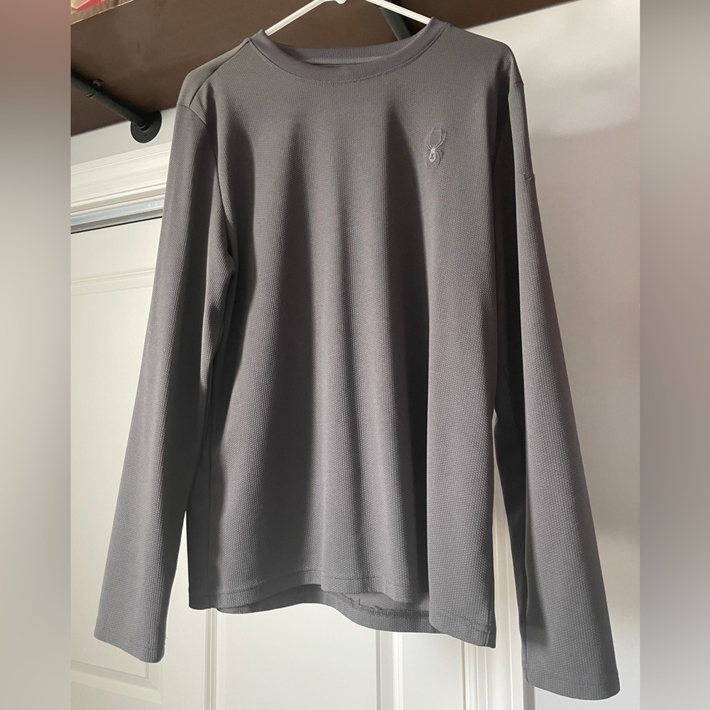 NWOT. Spyder. Size Lg. Men’s long sleeve shirt Gray